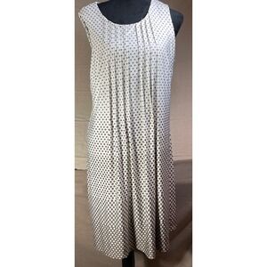 Perceptions New York Polka Dot Pleated Midi Dress Women's XL‎ whimsy